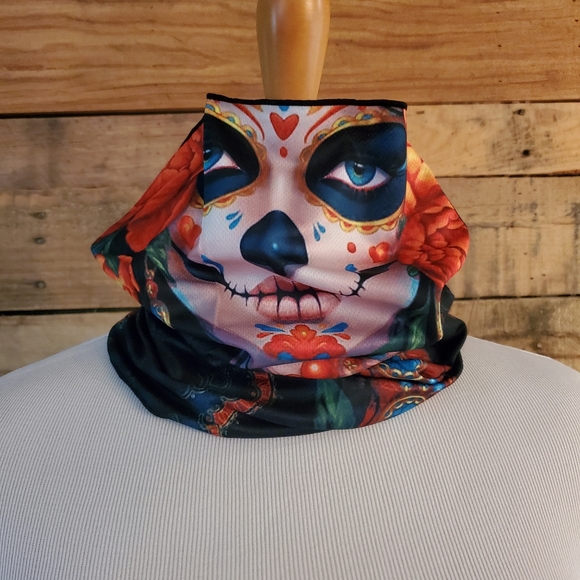 🐕 Day of the Dead Neck Gaiter - Picture 2 of 5